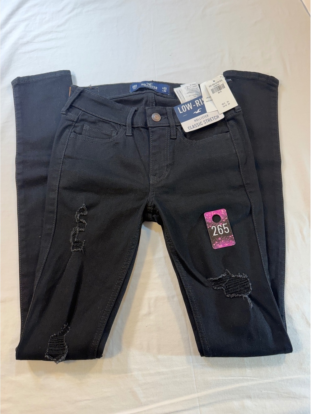 Hollister Low-Rise Super Skinny Black Jeans W23 L30